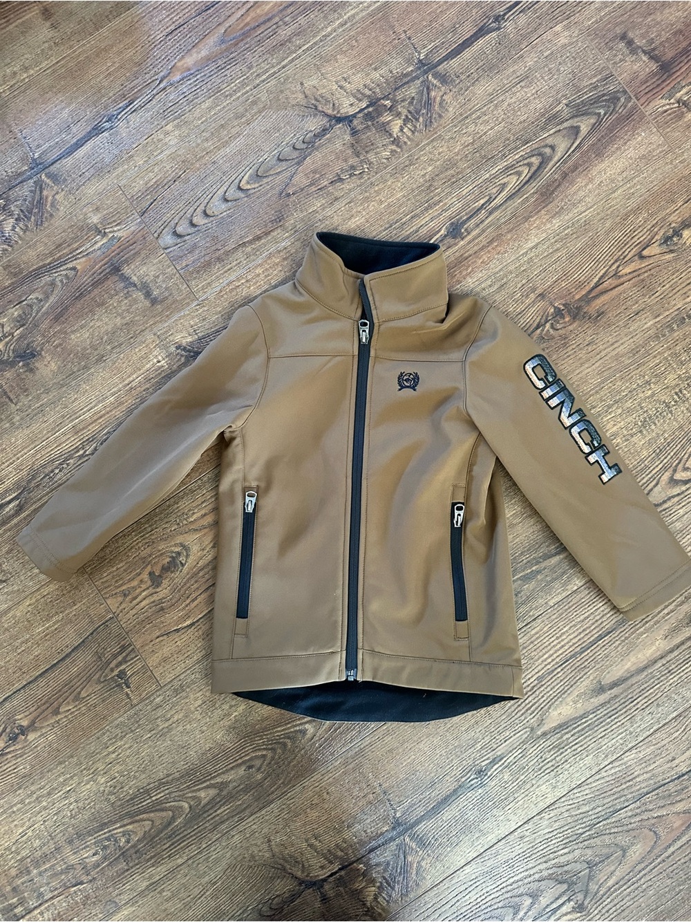 Cinch Kids' Tan Brown Zip-Up Softshell Jacket NWOT XS (4-5)